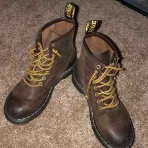 Brown Dr Marten Combat style boot